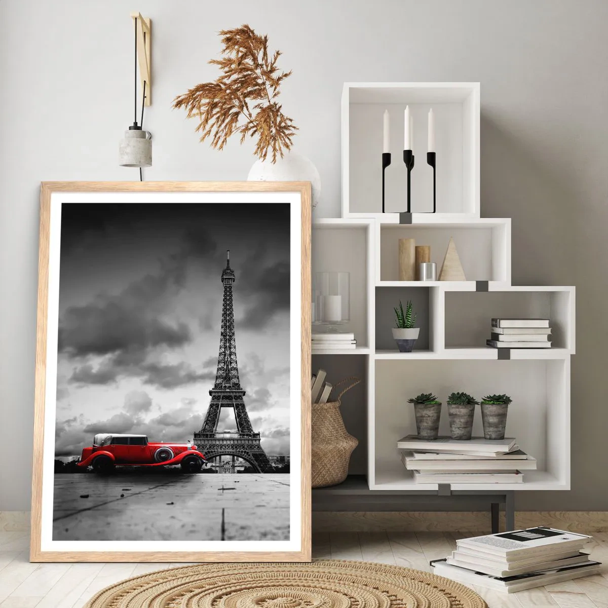 Poster in einem Rahmen aus heller Eiche - Vor nicht allzu langer Zeit in Paris - 30x40 cm