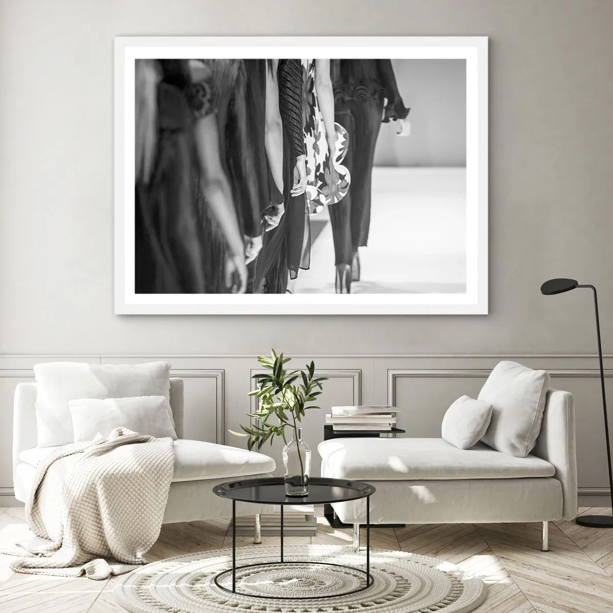 Poster in einem weißen Rahmen - Eine stilvolle Parade - 70x50 cm