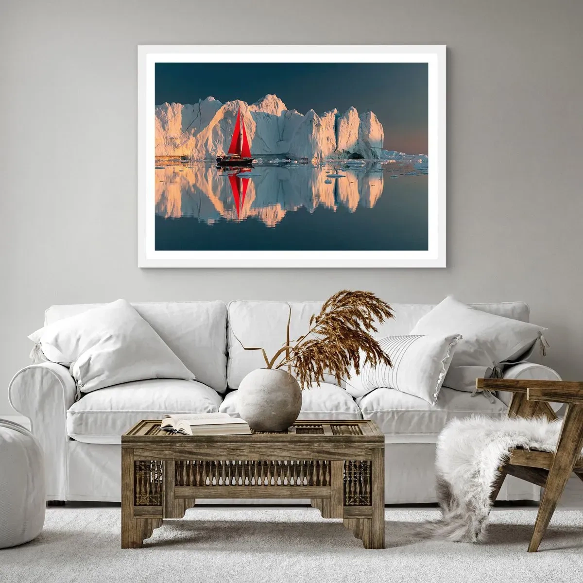 Poster in einem weißen Rahmen - Am Rande der Welt - 50x40 cm