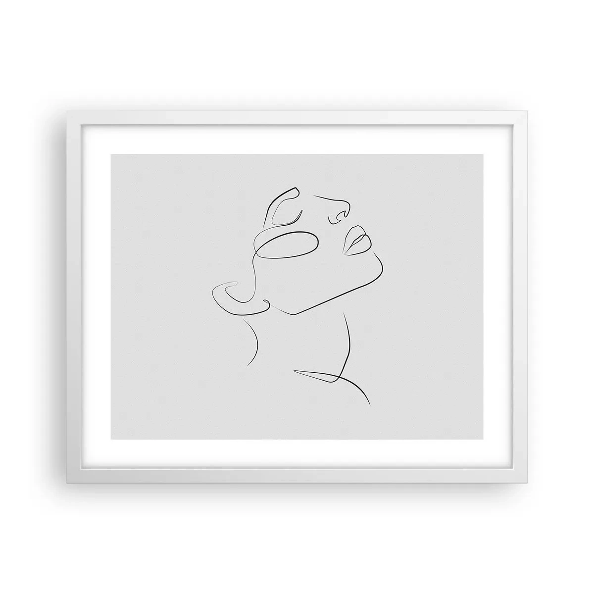 Poster in einem weißen Rahmen - Die Drehungen und Wendungen der Träume - 50x40 cm