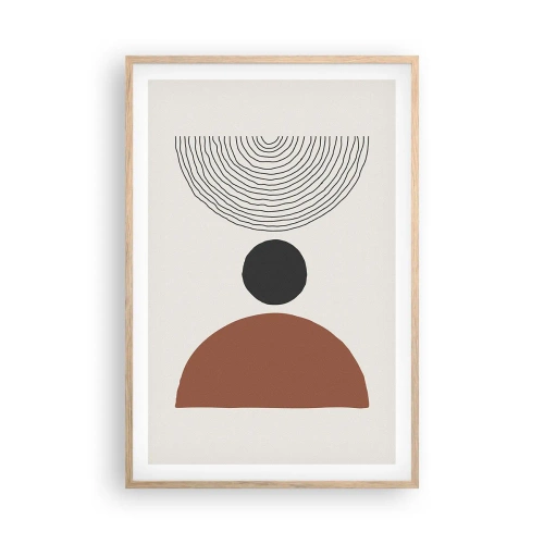 Poster in einem Rahmen aus heller Eiche - Das Zentrum der Aufmerksamkeit - 61x91 cm