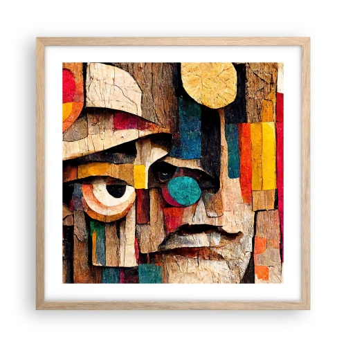 Poster in einem Rahmen aus heller Eiche - Ich sehe dich… - 50x50 cm
