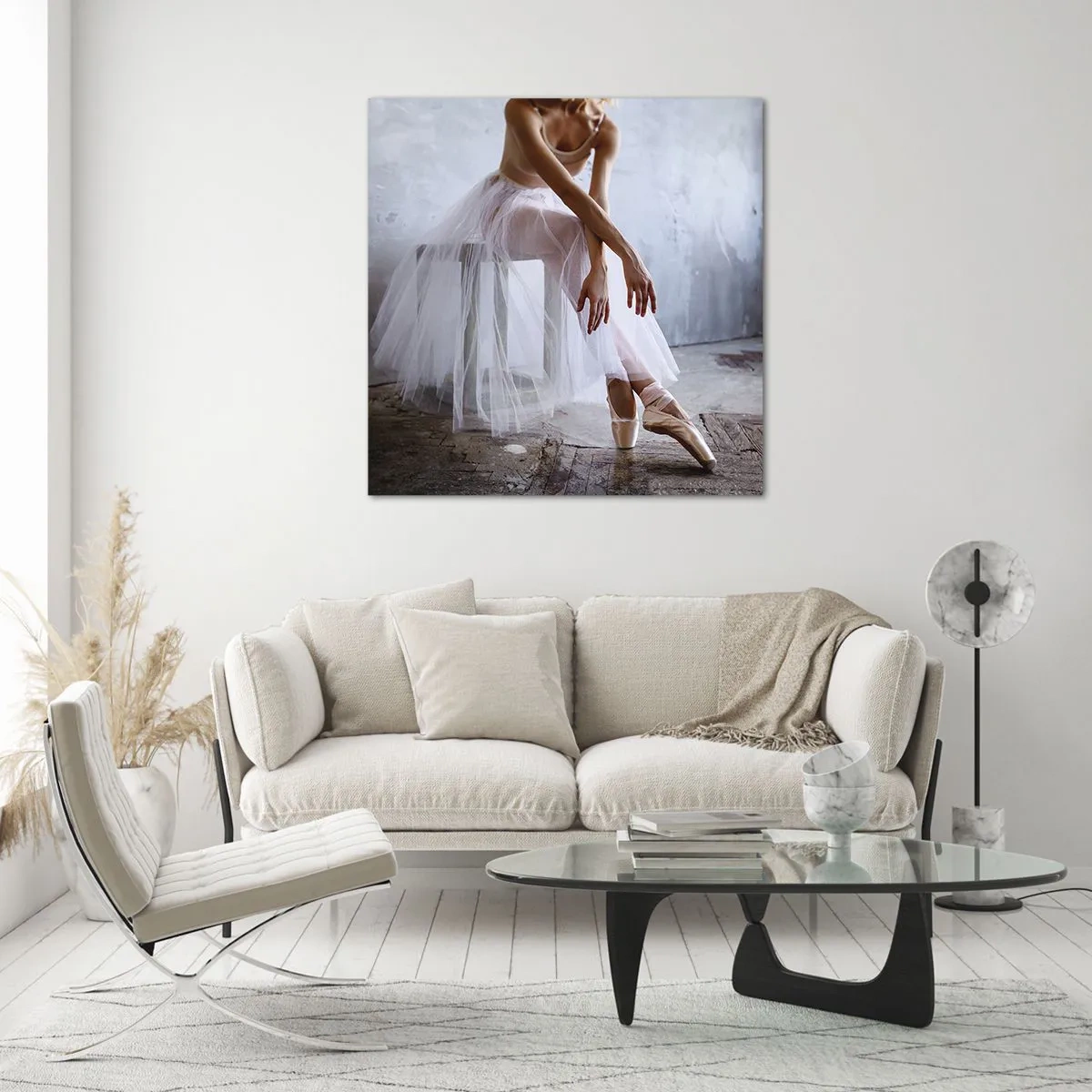 Glasbild - Bild auf glas - Bevor die Rampe leuchtet - 60x60 cm