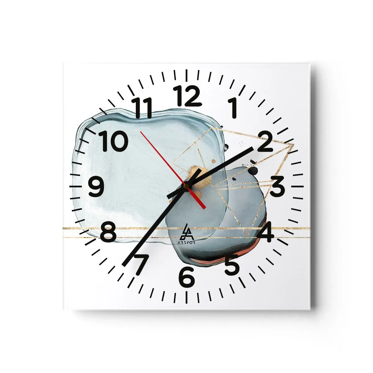 Wanduhr - Glasuhr - Eine Studie über Tropfen - 40x40 cm