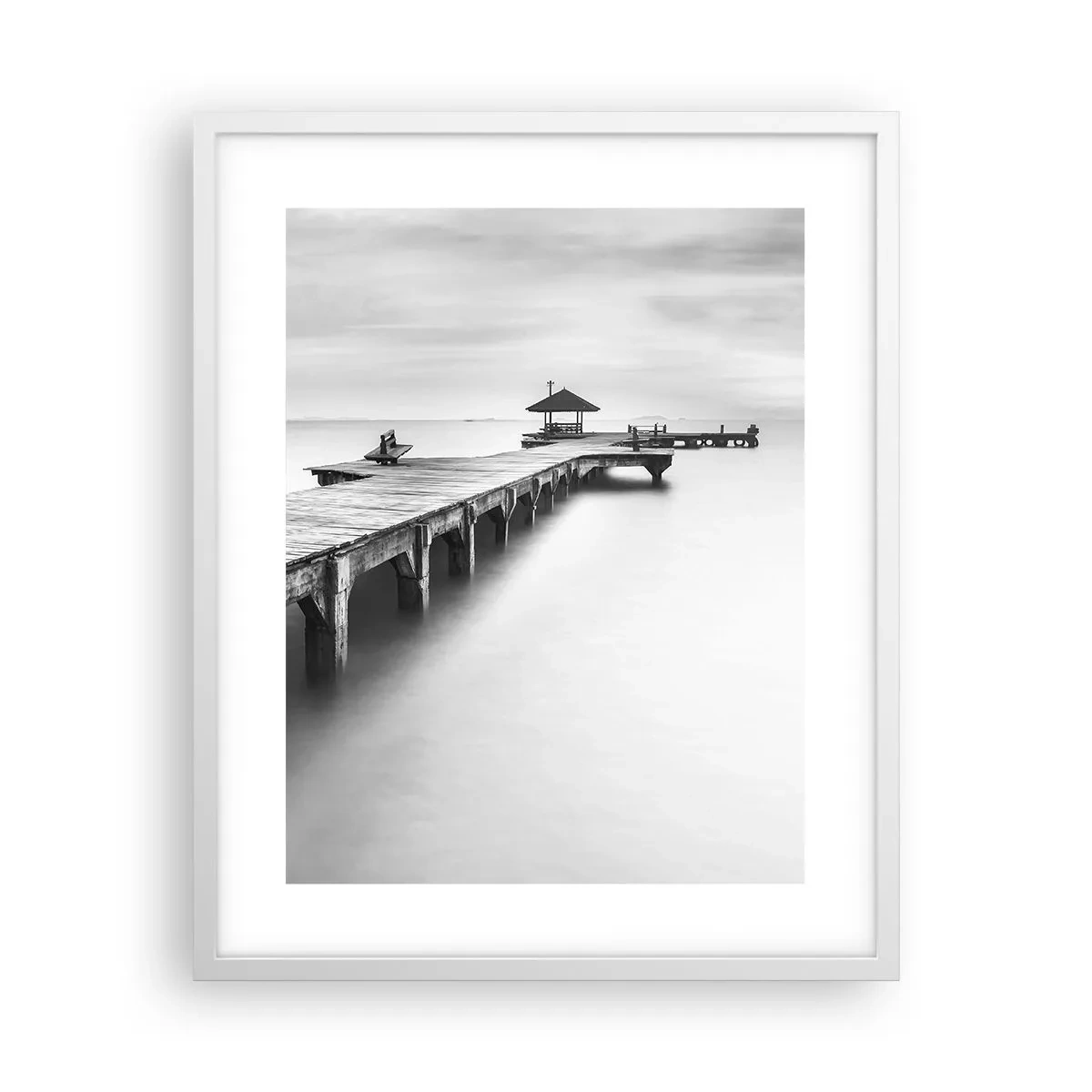 Poster in einem weißen Rahmen - In die Ferne - 40x50 cm