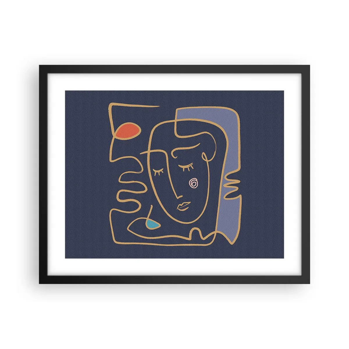 Poster in einem schwarzem Rahmen - In Gedanken - 50x40 cm