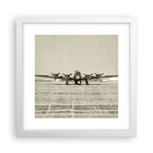 Poster in einem weißen Rahmen - Wie immer bereit - 30x30 cm