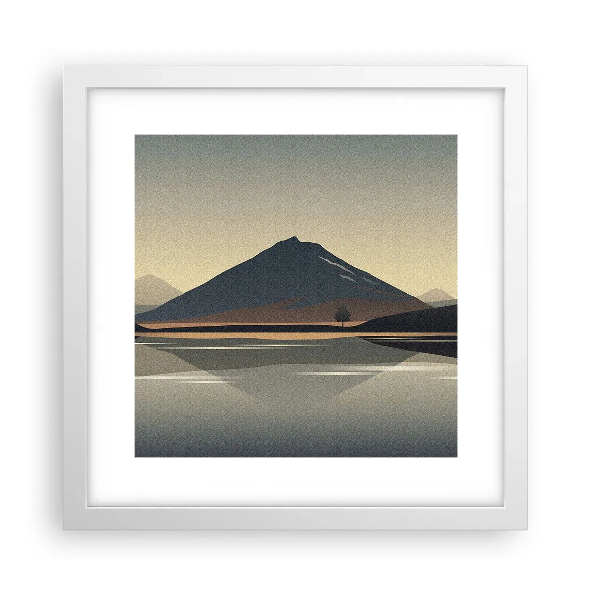 Poster in einem weißen Rahmen - Spiegelreflexion - 30x30 cm