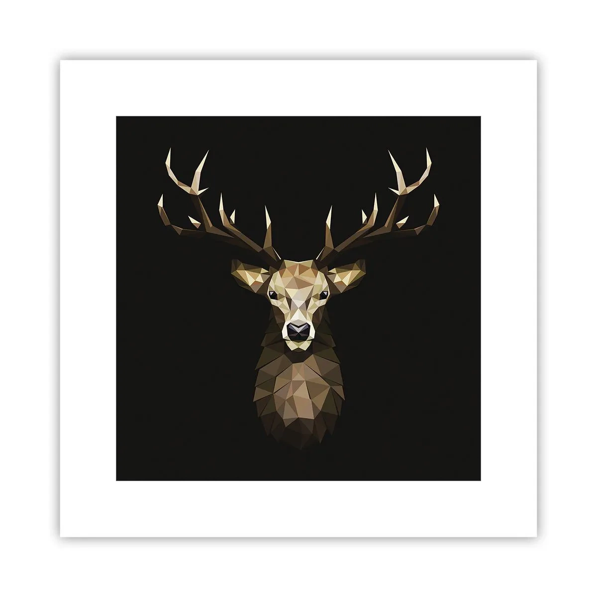 Poster - Kubistischer Hirsch - 30x30 cm