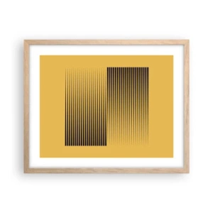 Poster in einem Rahmen aus heller Eiche - Quadratur der Gegensätze - 50x40 cm