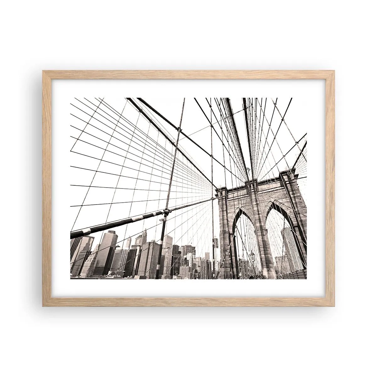 Poster in einem Rahmen aus heller Eiche - New Yorker Kathedrale - 50x40 cm