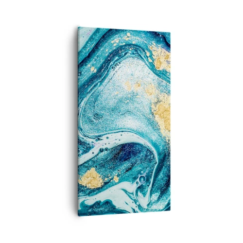 Bild auf Leinwand - Leinwandbild - Blauer Wirbel - 55x100 cm