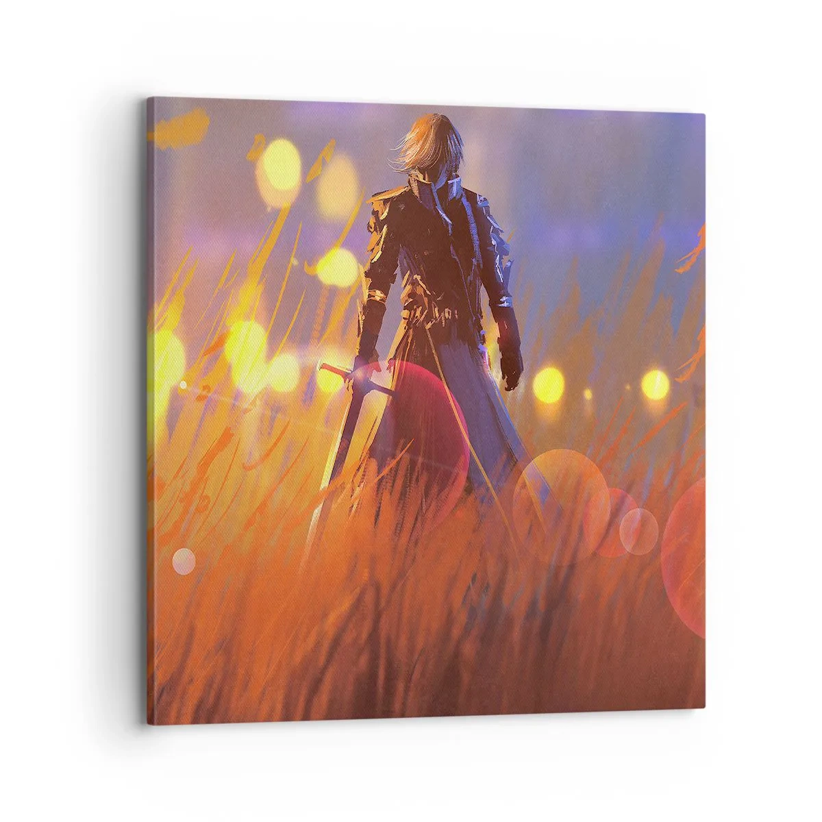 Bild auf Leinwand - Leinwandbild - Fahrender Ritter - 70x70 cm