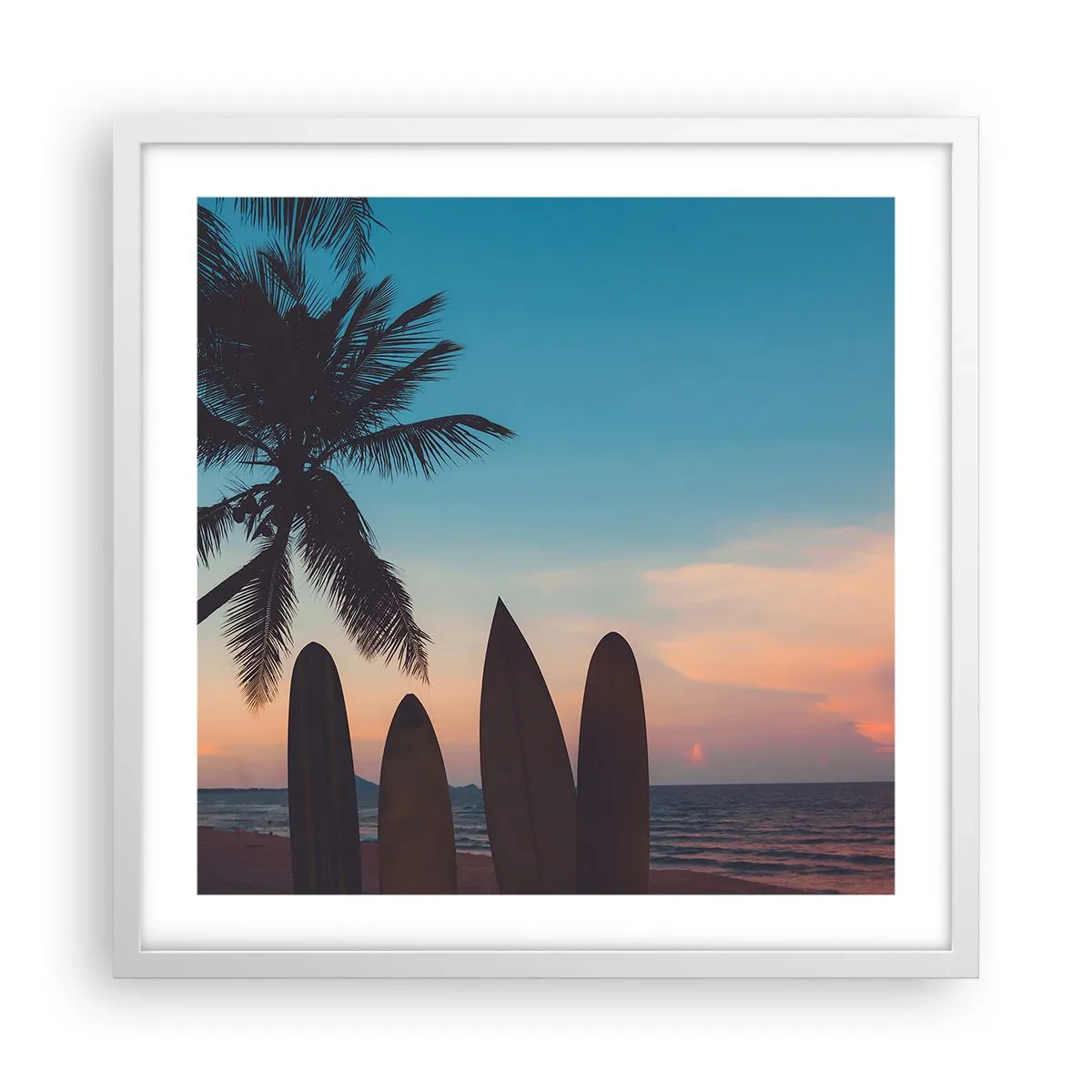 Poster in einem weißen Rahmen - Morgen wird es auch lustig - 50x50 cm