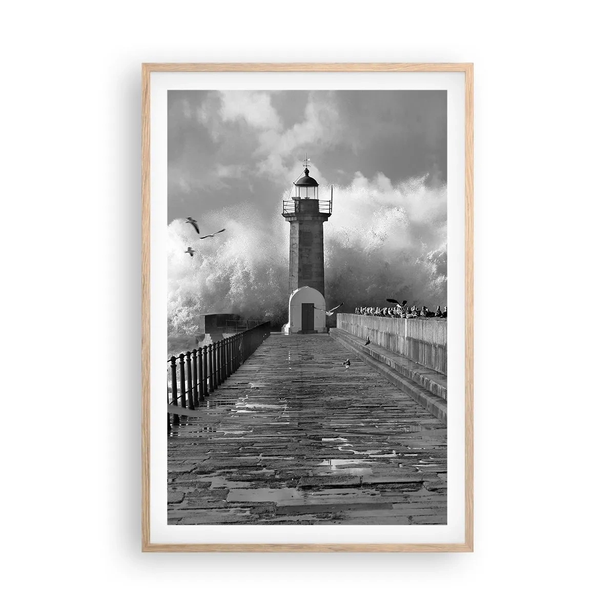 Poster in einem Rahmen aus heller Eiche - Furchtlos - 61x91 cm