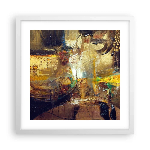 Poster in einem weißen Rahmen - Kalt, wärmer, heiß - 40x40 cm