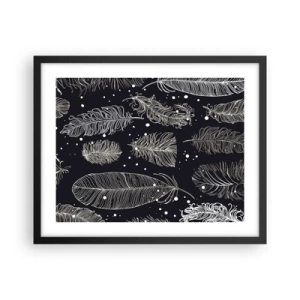 Poster in einem schwarzem Rahmen - Gefiederte Spitze - 50x40 cm
