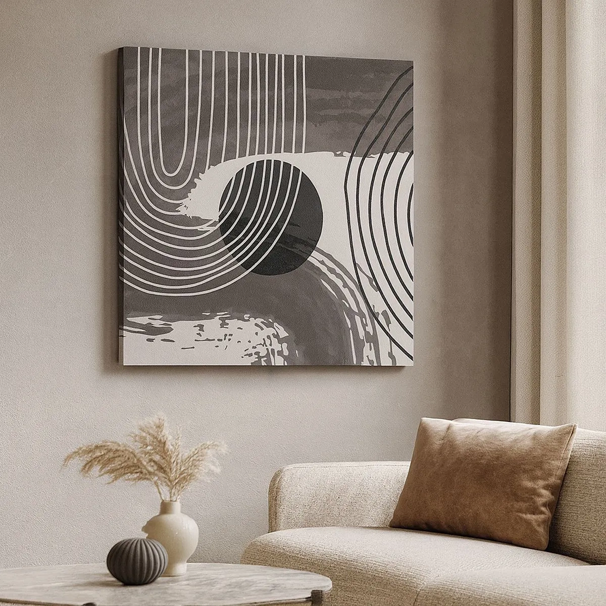 Bild auf Leinwand - Leinwandbild - Oval gewinnt - 30x30 cm