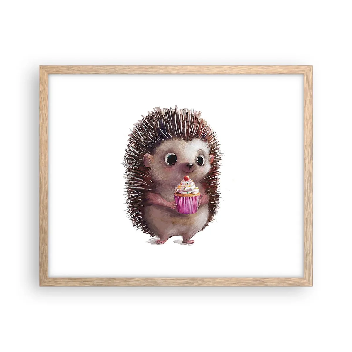 Poster in einem Rahmen aus heller Eiche - Der Feiertag ist jeden Tag - 50x40 cm