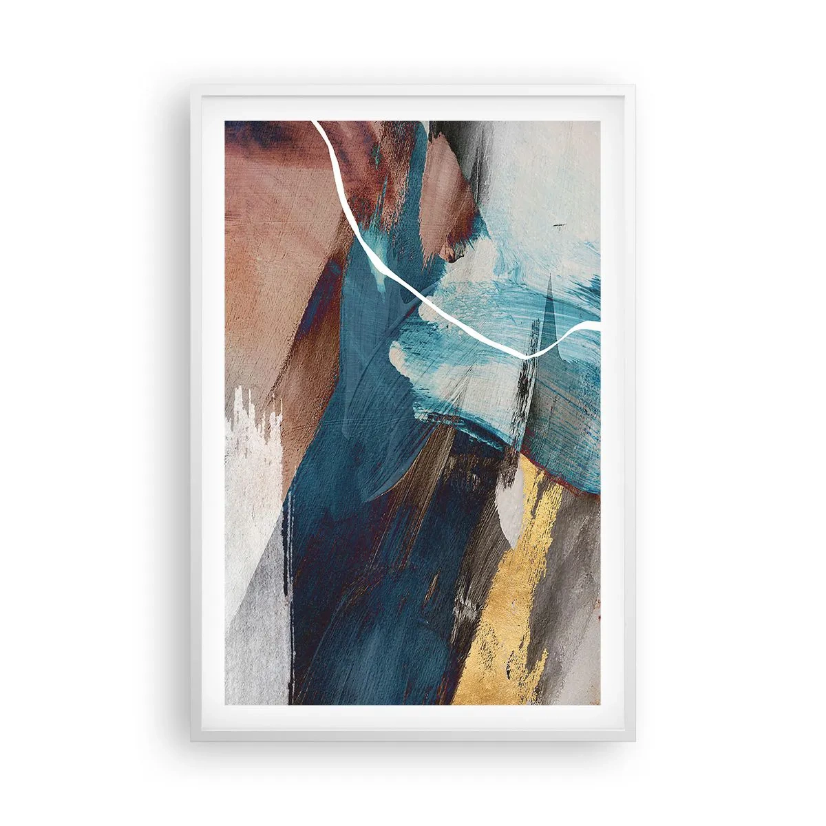 Poster in einem weißen Rahmen - Großzügig und mit Energie - 61x91 cm