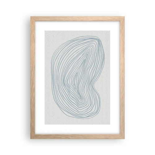 Poster in einem Rahmen aus heller Eiche - Das Lächeln der Wassertropfen - 30x40 cm