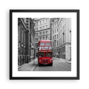 Poster in einem schwarzem Rahmen - Der Alltag muss nicht grau sein - 40x40 cm