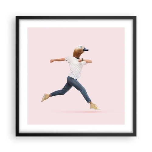 Poster in einem schwarzem Rahmen - Eine Prise Absurdität - 50x50 cm