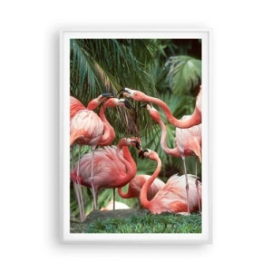 Poster in einem weißen Rahmen - Nachmittagsklatsch - 70x100 cm