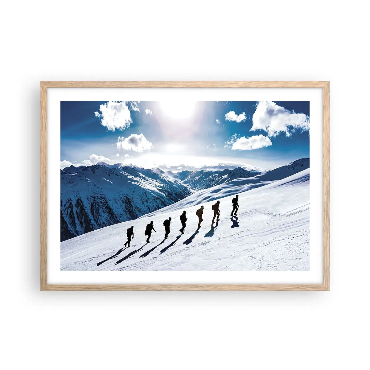Poster in einem Rahmen aus heller Eiche - Das Team der Eroberer - 70x50 cm