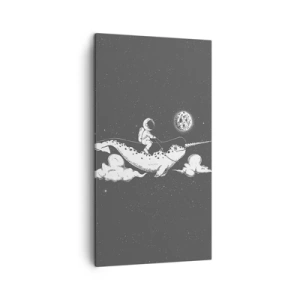 Bild auf Leinwand - Leinwandbild - Weltraumreiter - 45x80 cm