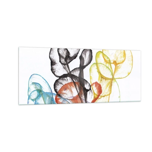 Glasbild - Bild auf glas - Blumen mit Seele - 100x40 cm