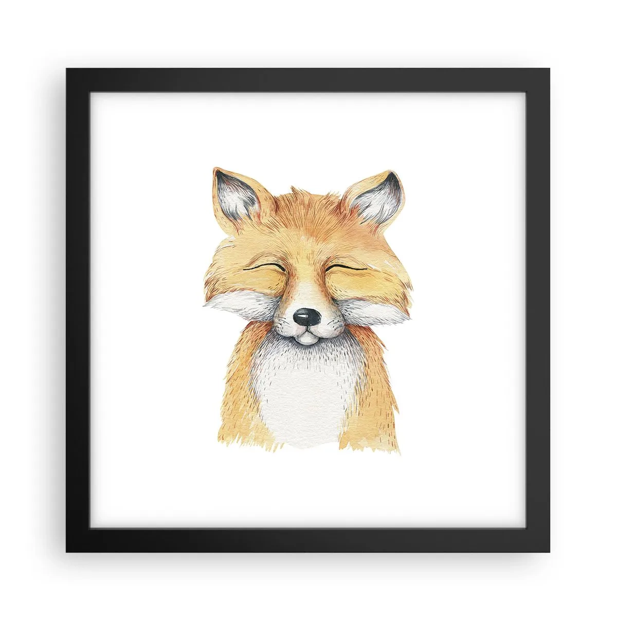 Poster in einem schwarzem Rahmen - Fuchsstimmungen - 30x30 cm