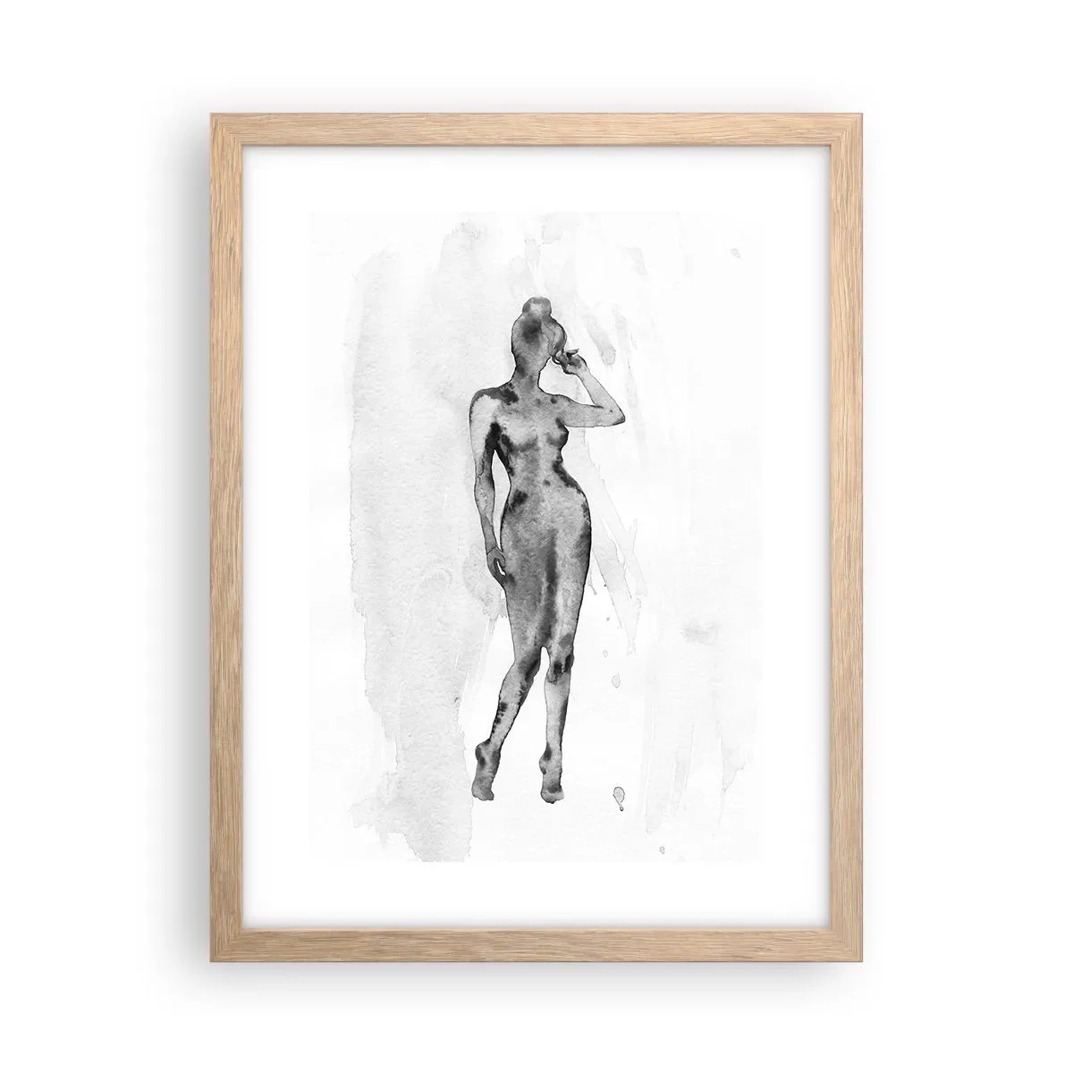 Poster in einem Rahmen aus heller Eiche - Eine Studie über das Ideal der Weiblichkeit - 30x40 cm