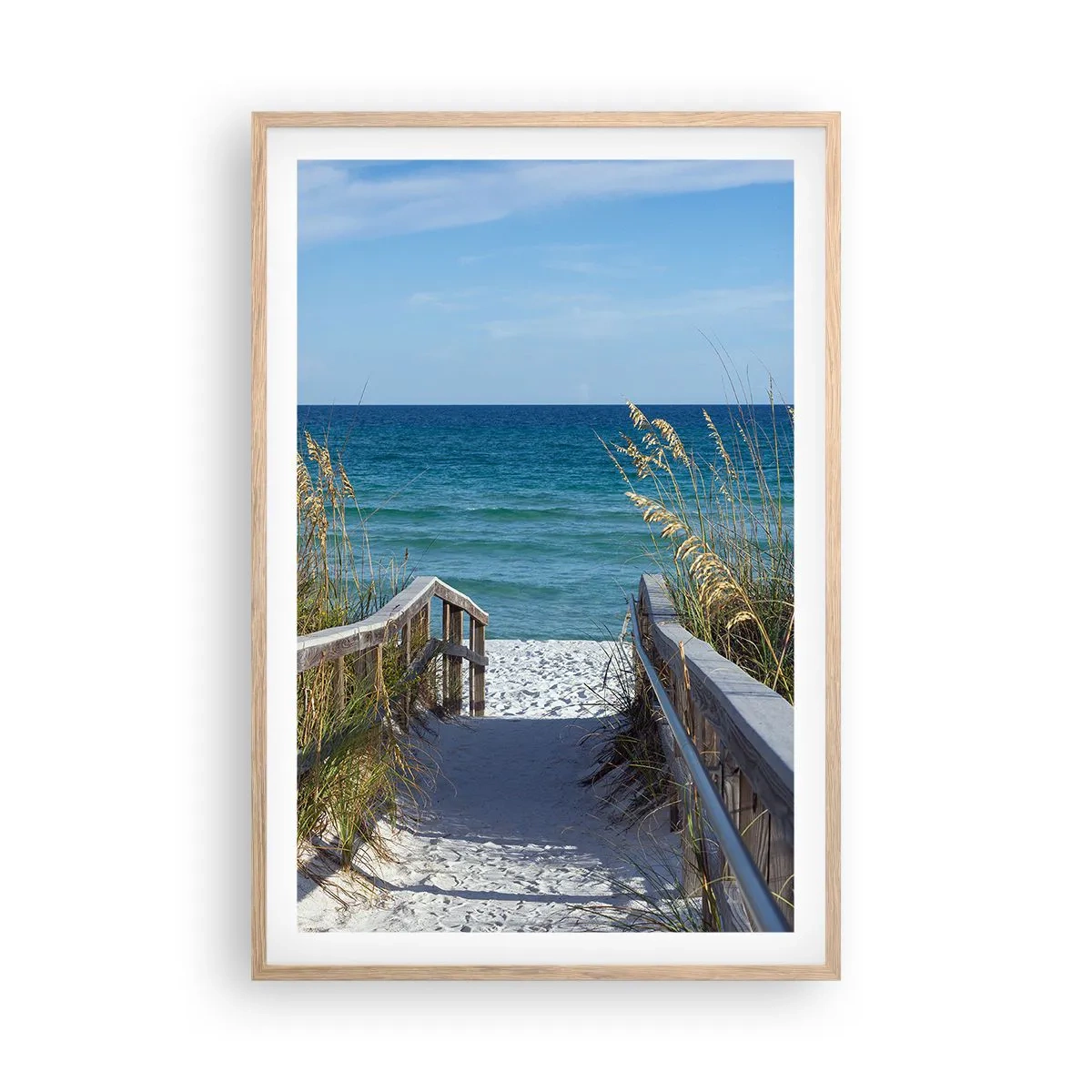 Poster in einem Rahmen aus heller Eiche - In der Sonne, im Wind - 61x91 cm