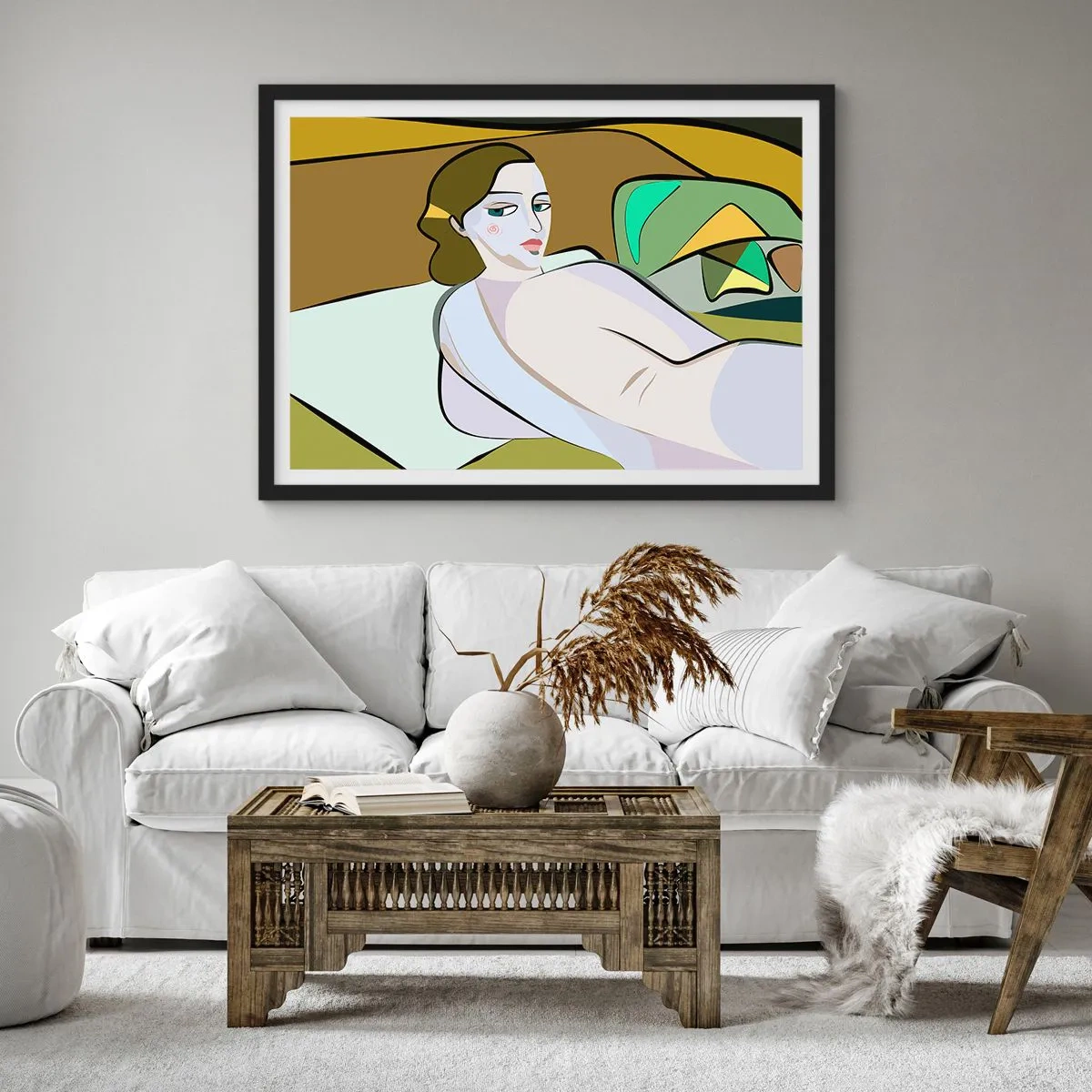 Poster in einem schwarzem Rahmen - Intimes Porträt - 40x30 cm