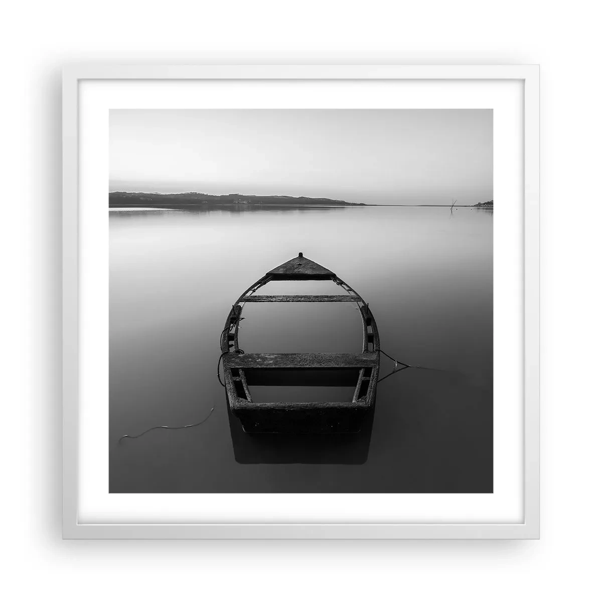 Poster in einem weißen Rahmen - Sehnsucht und Melancholie - 50x50 cm