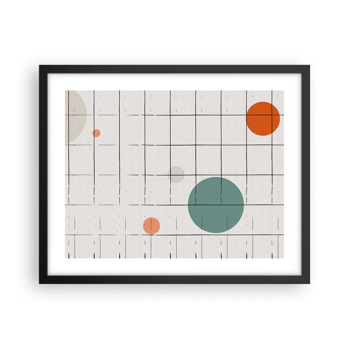 Poster in einem schwarzem Rahmen - Gefangen. Wir oder sie? - 50x40 cm