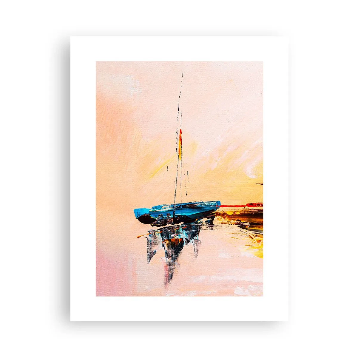 Poster - Abend im Yachthafen - 30x40 cm