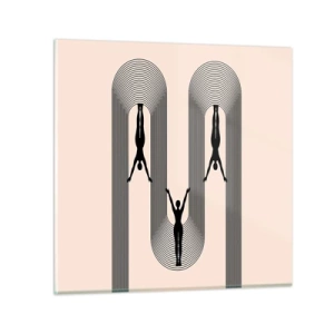 Glasbild - Bild auf glas - Verkehrt herum - 60x60 cm