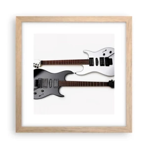 Poster in einem Rahmen aus heller Eiche - Harmonie der Formen - 30x30 cm