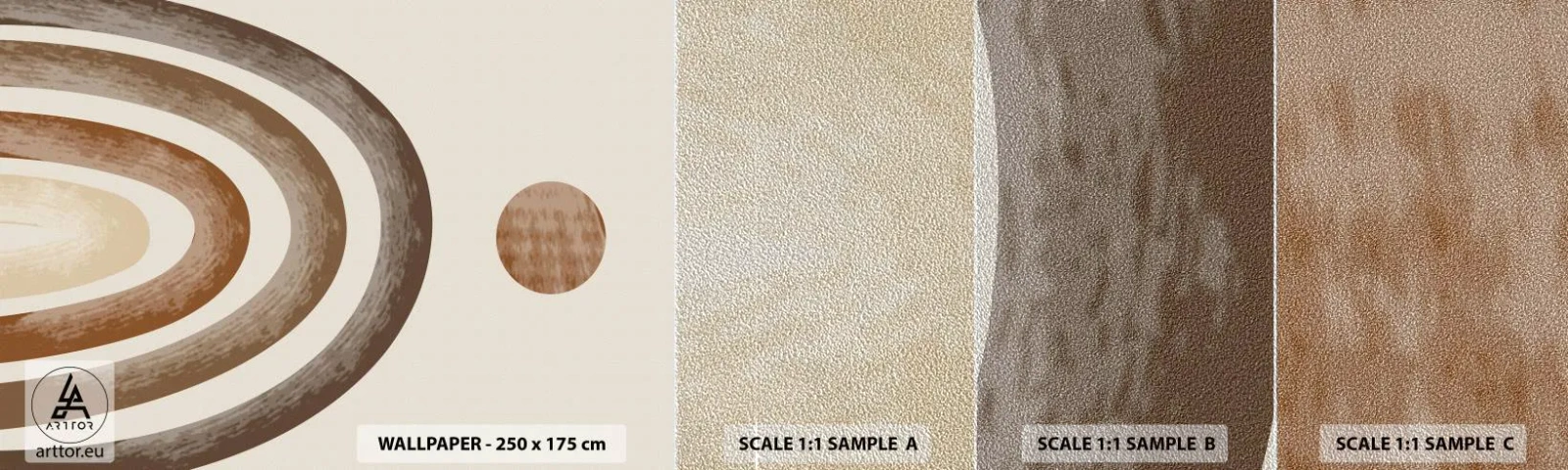 Fototapeten Muster Premium Sand - In einer weit entfernten Galaxie - Abstraktion, Stück, Design - 100x30 cm