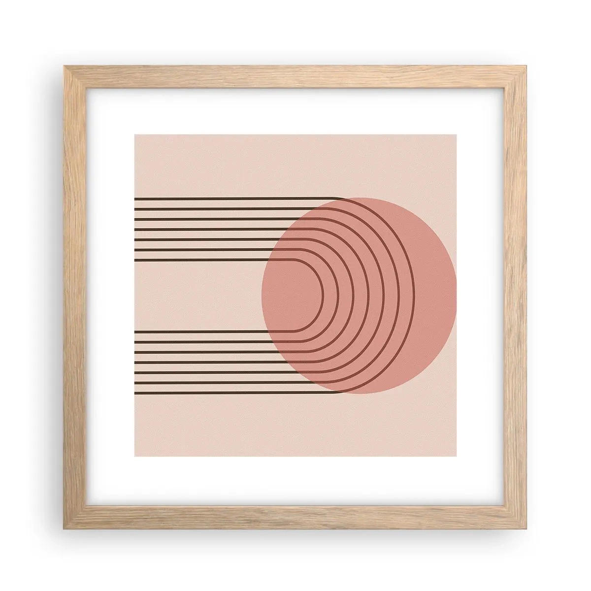 Poster in einem Rahmen aus heller Eiche - Unwiderstehliche Anziehungskraft - 30x30 cm