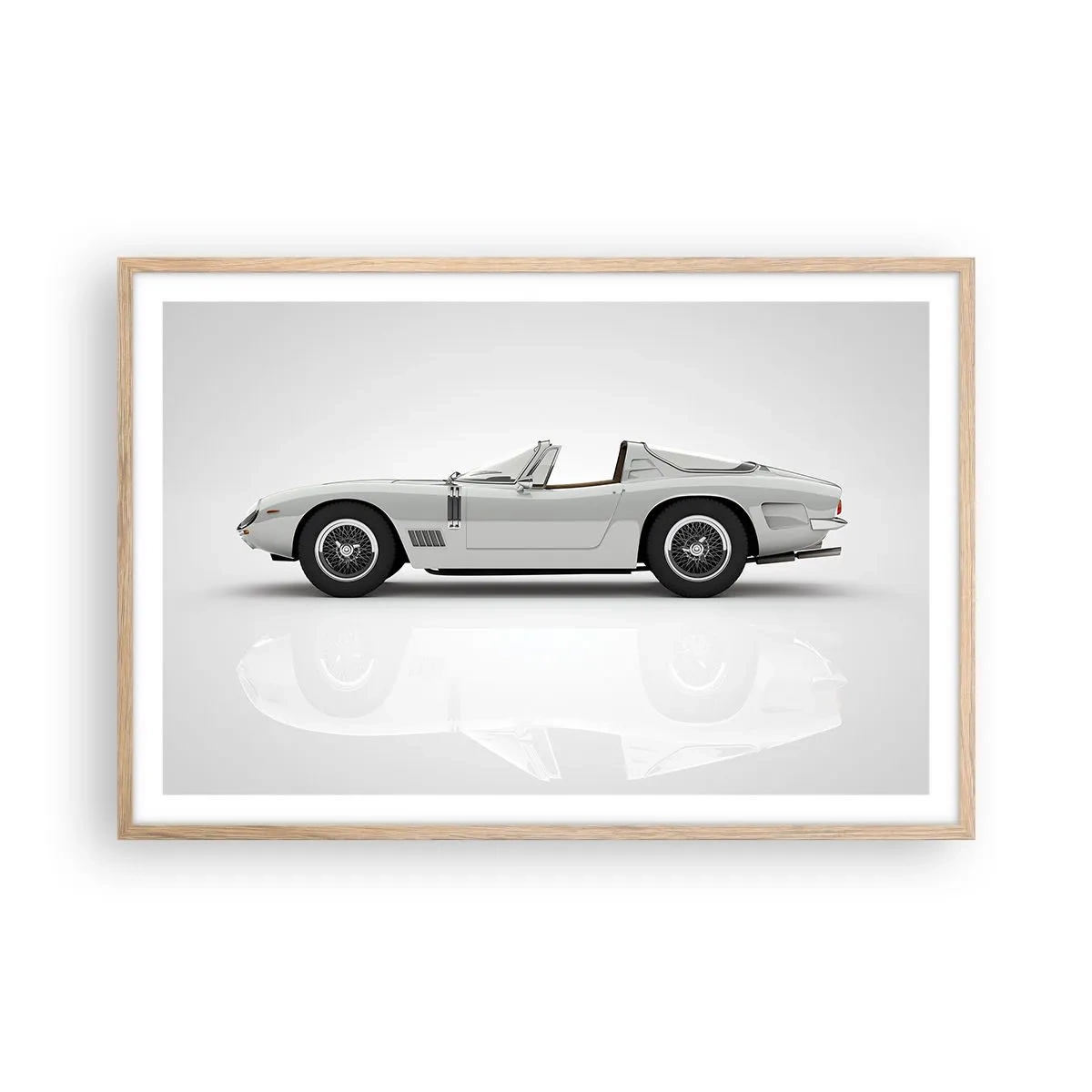 Poster in einem Rahmen aus heller Eiche - Spaß versprochen - 91x61 cm