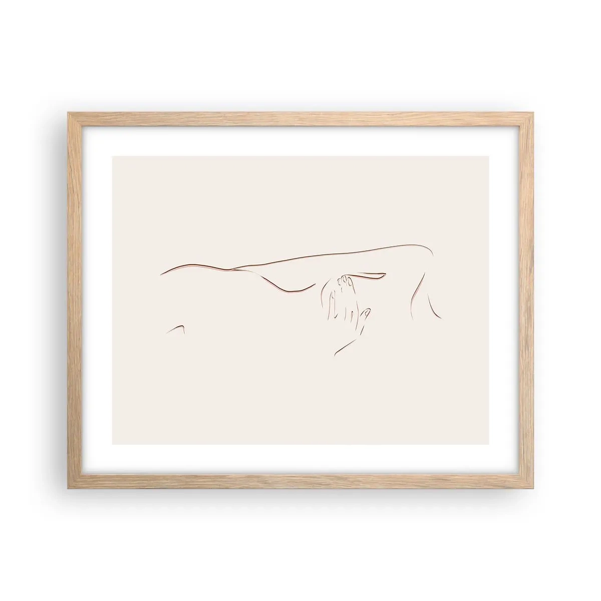 Poster in einem Rahmen aus heller Eiche - Die Form des Verlangens - 50x40 cm
