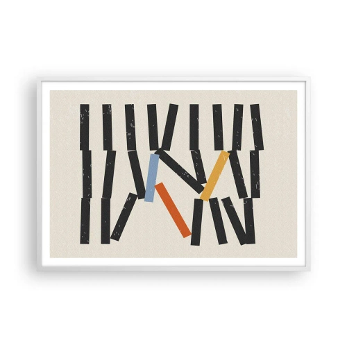 Poster in einem weißen Rahmen - Domino – Komposition - 100x70 cm