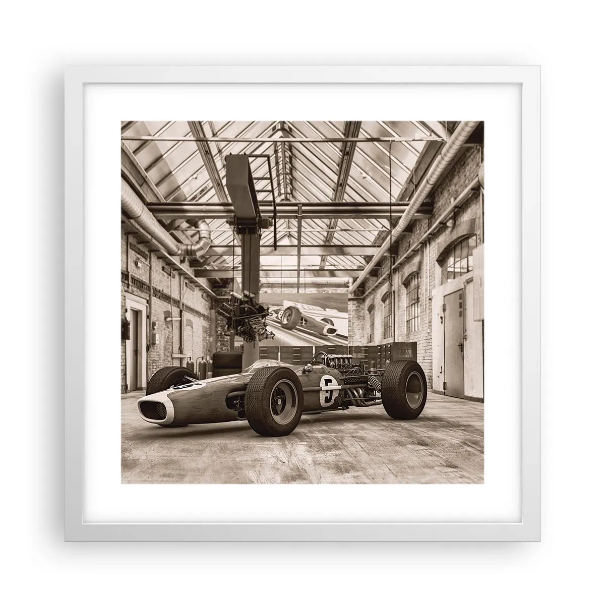 Poster in einem weißen Rahmen - Die Siegerruhe - 40x40 cm