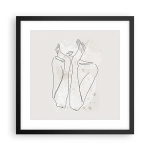 Poster in einem schwarzem Rahmen - Ein träumerischer Moment - 40x40 cm