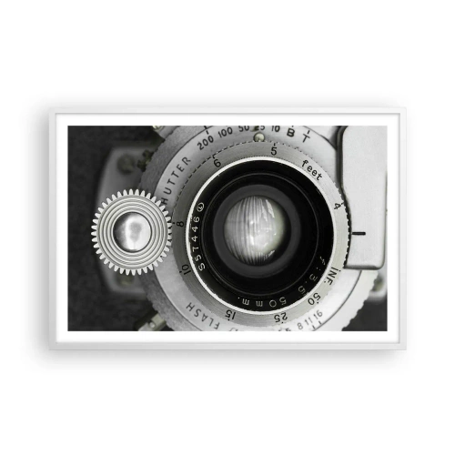 Poster in einem weißen Rahmen - Eine Story über Hollywood - 91x61 cm