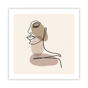 Poster - Eine gewisse Linie der Schönheit - 50x50 cm