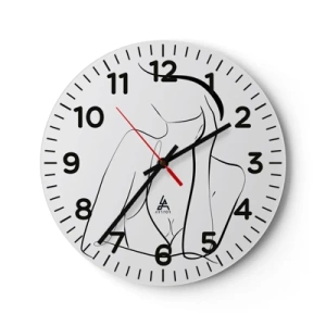 Wanduhr - Glasuhr - Auf der Traumwelle - 30x30 cm